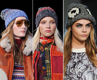 Trendmaterialen voor nieuwe hoeden van het nieuwe seizoen 2014-2015