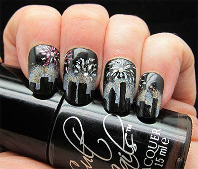 Ideeën van ongewone manicure voor Nieuwjaarsvakanties