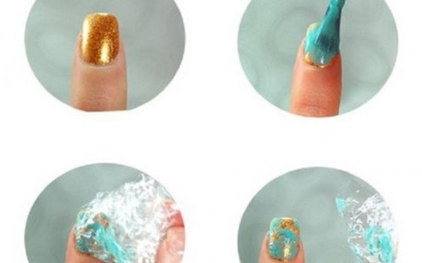 Marmeren manicure met gel-lak