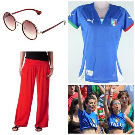 De outfit van de cheerleader van een stijlvol Europees land - Italië
