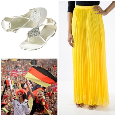 De outfit van de voetbal-cheerleader van het Duitse nationale team