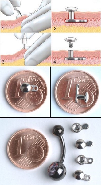 Microdermal piercing: hoe microdermabras gemaakt zijn (foto)