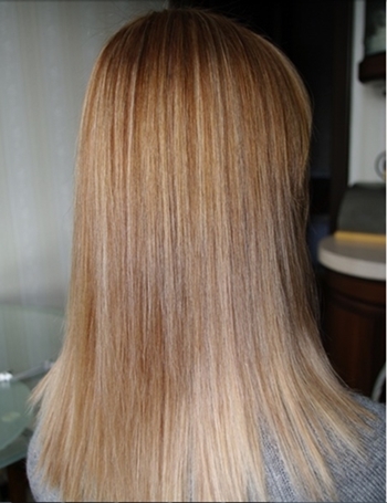 Silk coloring Chi: foto van haar voor en na