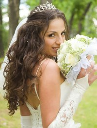 Bruiloft kapsels met golvend haar