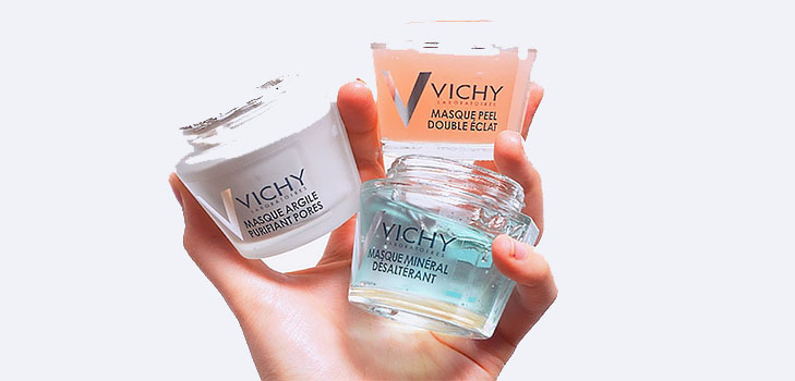 Drievoudig effect: mineraal masker van Vichy