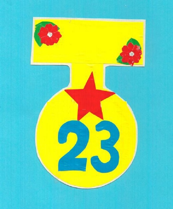 Applique op 23 februari, eigen handen