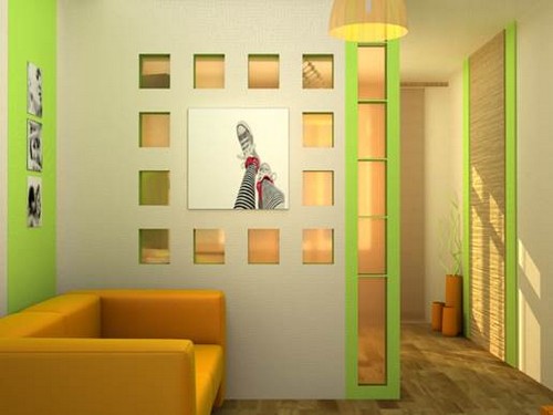We verdelen de kamer in twee zones