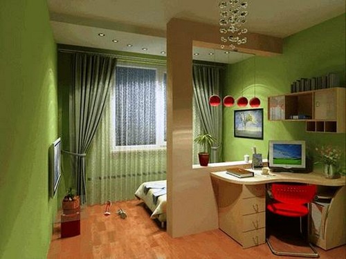 We verdelen de kamer in twee zones