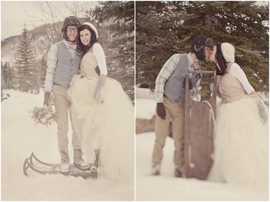 Ideeën voor een trouwfotoshoot in de winter