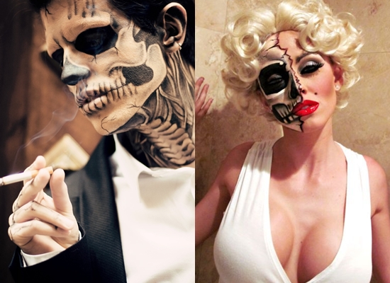 Hoe een gezicht op Halloween thuis te schilderen, foto