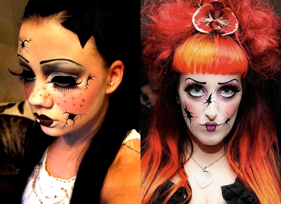 Hoe een gezicht op Halloween thuis te schilderen, foto