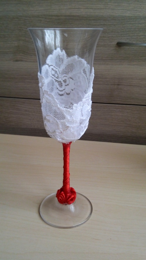 Bruiloft glazen decoratie