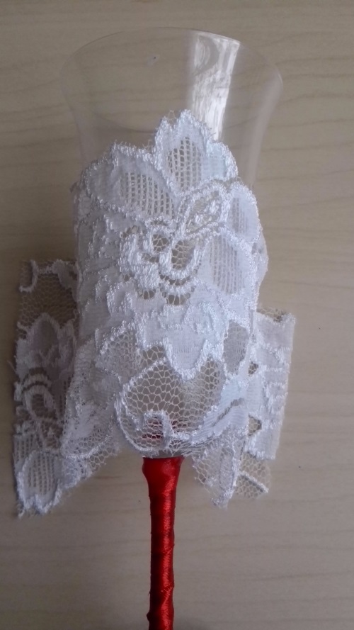 Bruiloft glazen decoratie