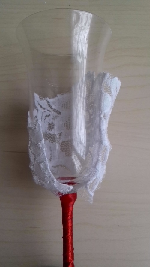 Bruiloft glazen decoratie