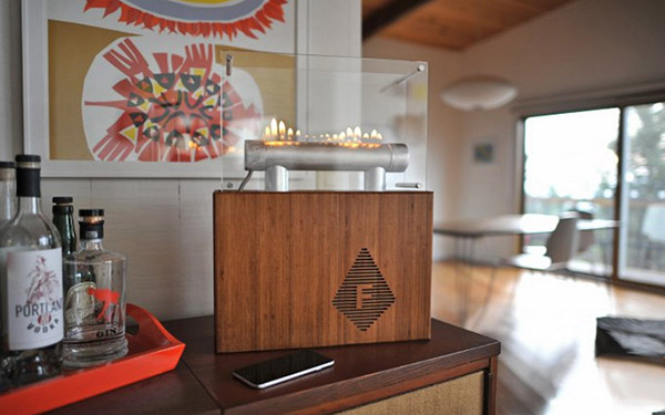 Vuurmagie: zuilvuur Fireside Audiobox