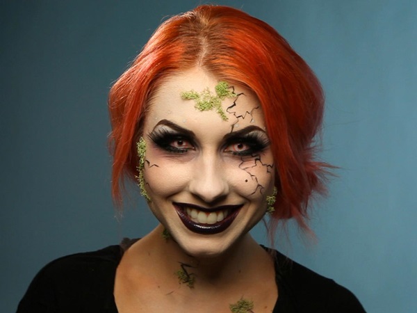 Enge make-up voor Halloween met je eigen handen voor meisjes en meisjes