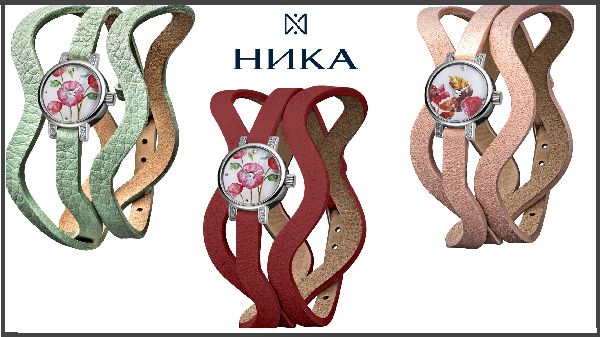 Modieuze accenten in de vrouwelijke afbeelding met de "Lollipops" en "VIVA FLEUR" horloges van NIKI
