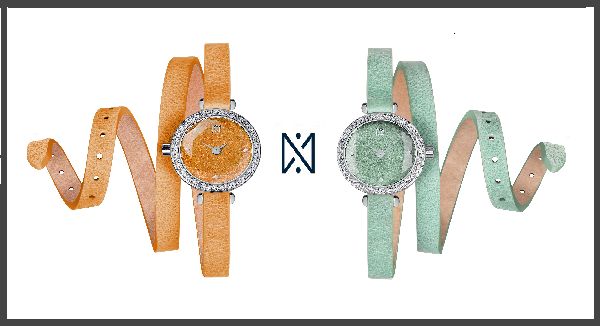 Mode meerlaags armbanden en horloges met een lange riem op het voorbeeld van sieradenhorloges "Lollipops" en "VIVA FLEUR" van NIKI