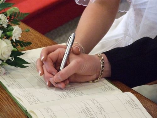 Registratie van het huwelijk in het kadaster