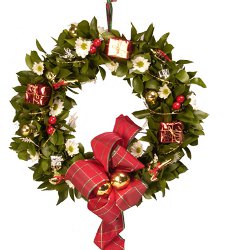 Kerstkrans met eigen handen Kerstkrans met eigen handen