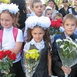 Scènes en presentaties voor de eerste van september op school