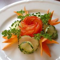 Decoratie van feestelijke gerechten Decoratie van feestelijke gerechten