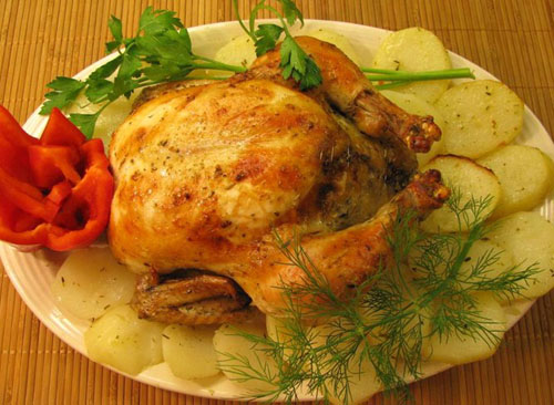 Smakelijke kip in de oven