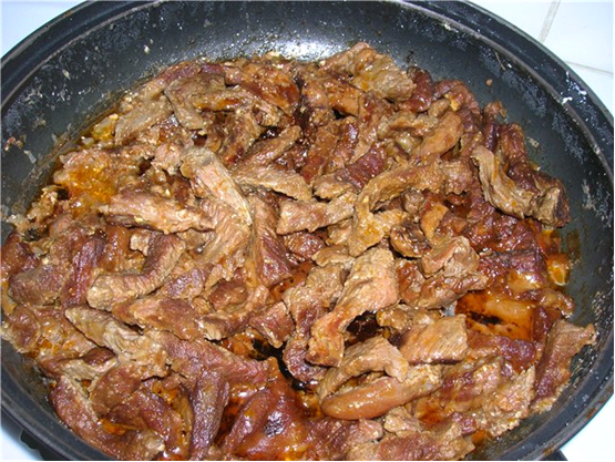Beef Stroganoff in een koekenpan