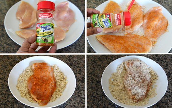 Snel recept: kipfilet in amandel-paneermeel met mosterd-honingsaus