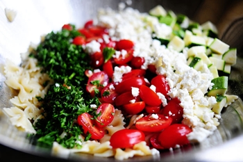 recept voor een interessante salade met courgette