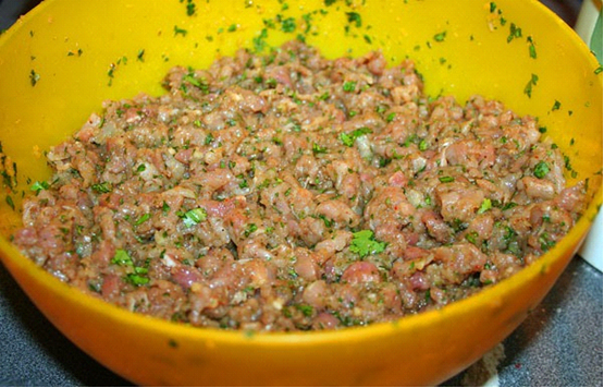 ingrediënten voor Khinkali