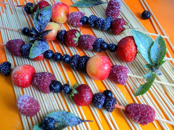 Mooie serveren en serveren van fruit