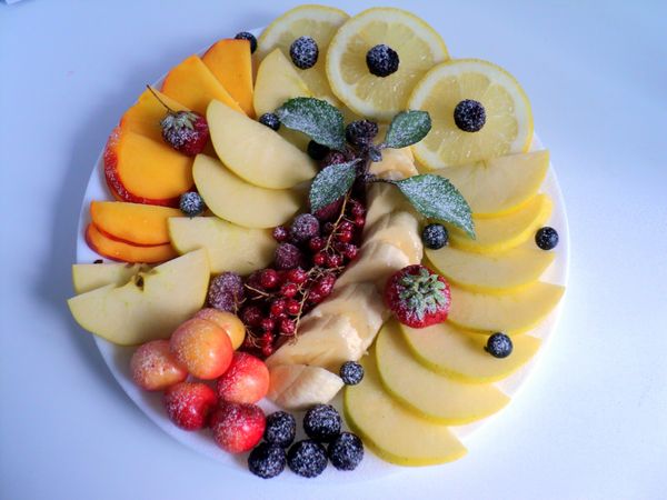 Mooie serveren en serveren van fruit