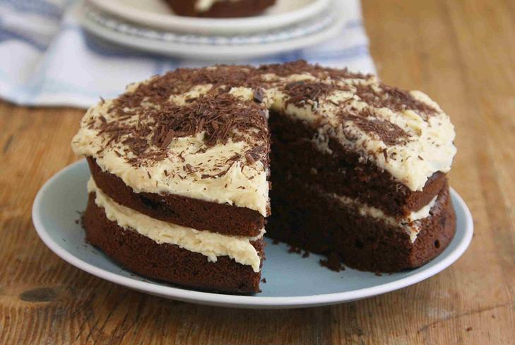 Foto van een recept voor koffie taart
