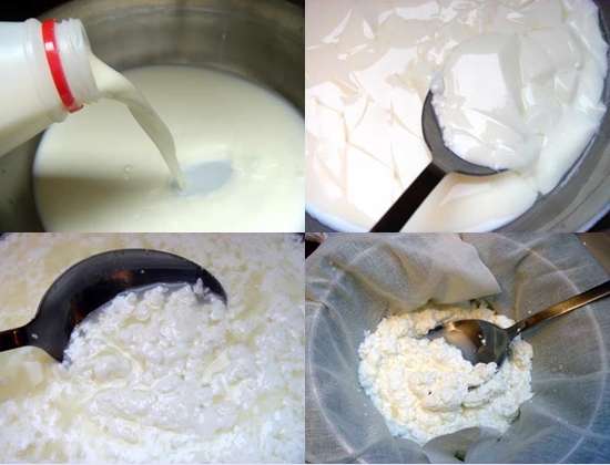 Thuis kwark van melk koken
