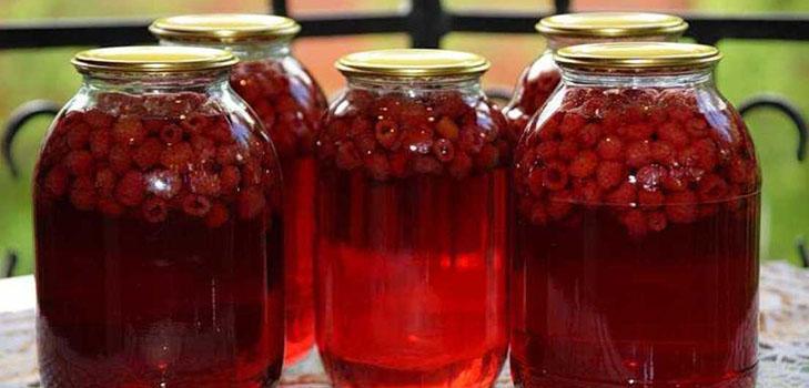 Heerlijke compote van frambozen voor de winter