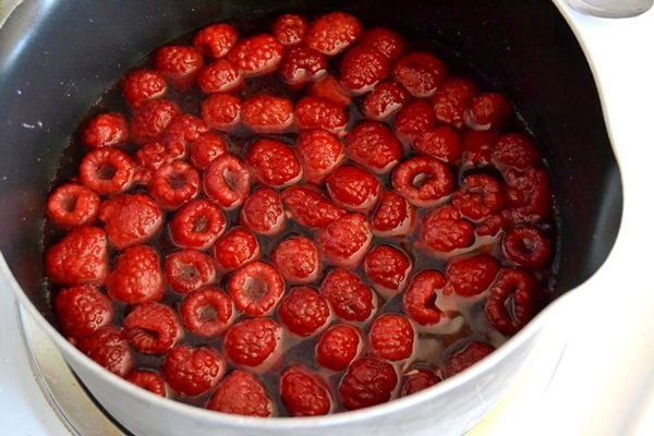 Heerlijke compote van frambozen voor de winter