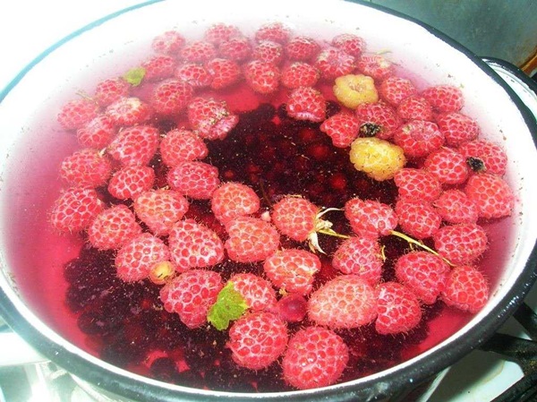 Heerlijke compote van frambozen voor de winter