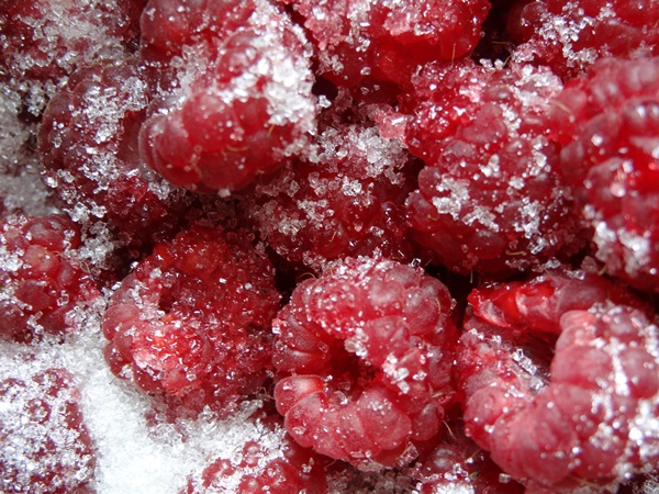 Heerlijke compote van frambozen voor de winter