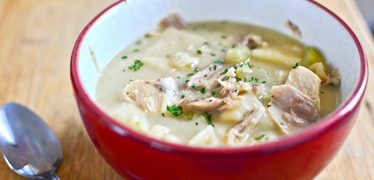 kippensoep met dumplings - recept met een foto