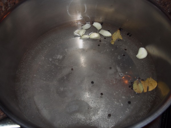 Krokante, lichtgezouten komkommer in een pan