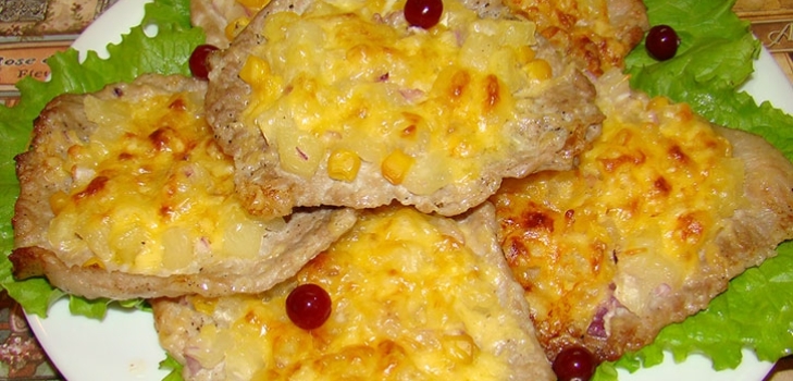 vlees met ananas