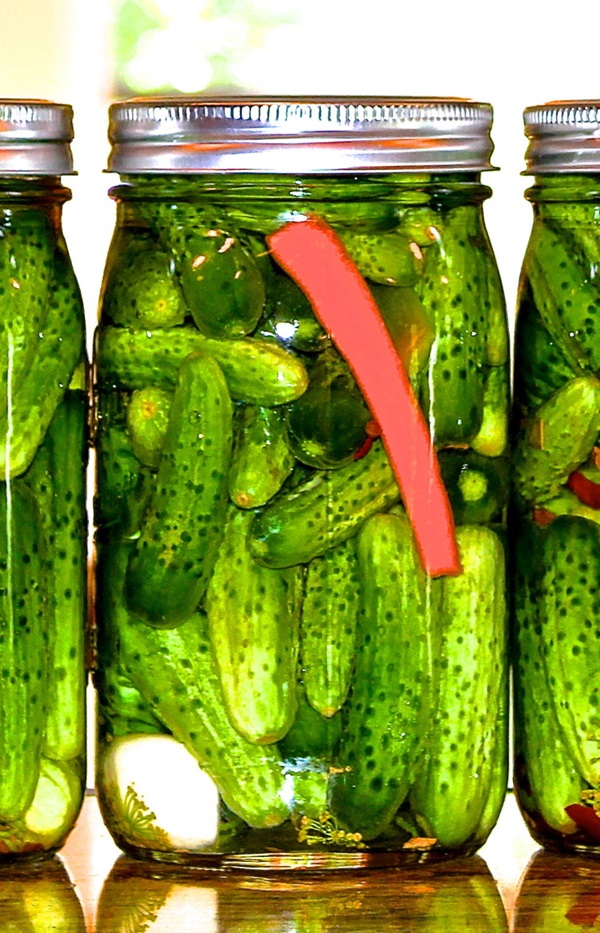 Lekkere komkommers met knoflook voor de winter