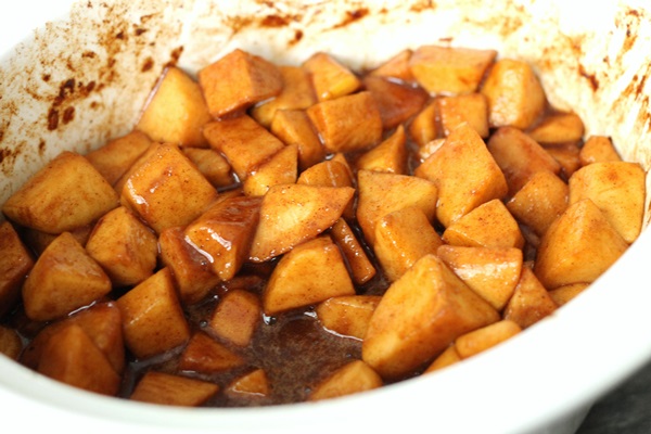 Thuis jam van appels koken