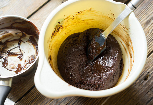 Een eenvoudig recept: brownie, die in de mond smelt