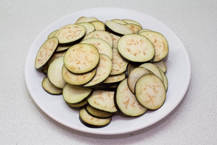 gesneden courgette