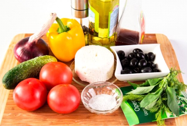 producten op salade