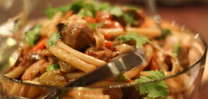 Pasta met varkensvlees