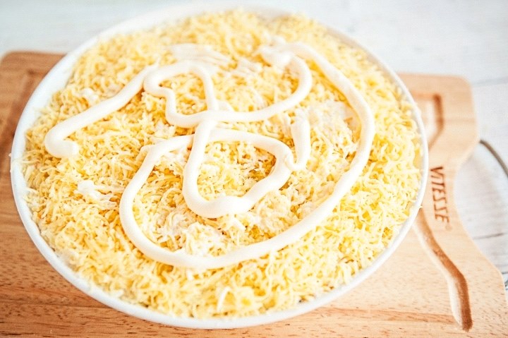 verspreid het met mayonaise