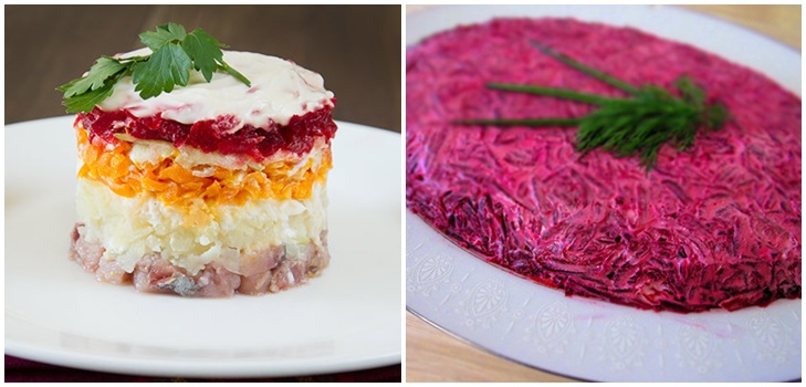 Recept voor haring onder de pelsjas voor Oud en Nieuw thuis - klassiek, rol, met appel stap voor stap